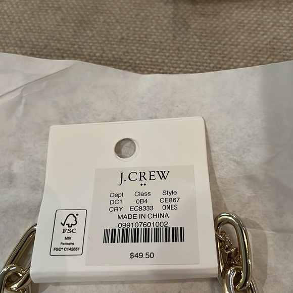 J. Crew Pavé Links Bracelet/NWT - Picture 5 of 7